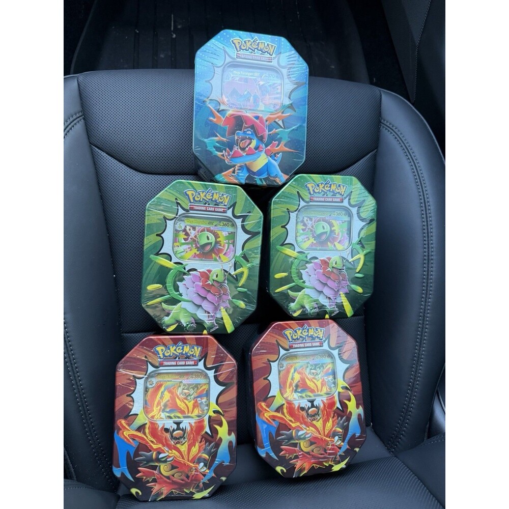 5 Pokemon TCG Ascended Heroes ex Tin Bundle Mega Evolution Sealed New